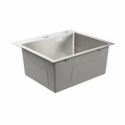 Кухонна мийка Platinum Handmade з нержавіючої сталі 3 мм прямокутна 50x45x22 см (000033605) - мініатюра 3