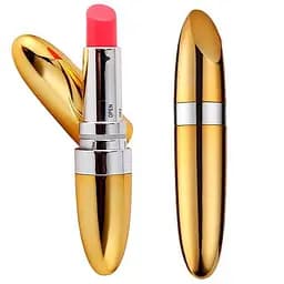 Компактний вібратор-маскарад у формі помади для секретних моментів. Золотий K0525-1