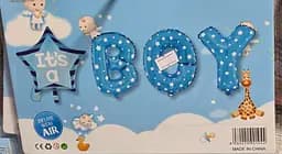 Набір фольгованих кульок "It's a boy" 5 шт святкові декорації - мініатюра 2