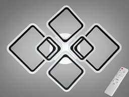 LED люстра смарт светильник с ИК пультом и диммером, 110W, черный