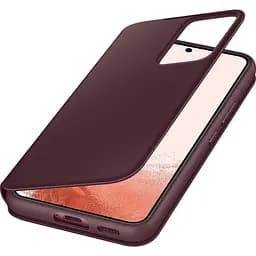 Оригінальний чохол-книжка Samsung для Galaxy S22 Plus S-View Flip Cover Smart Burgundy - мініатюра 6