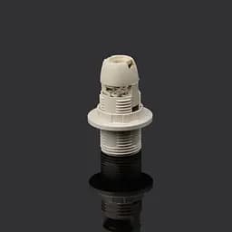 Патрон Е14-з різьбою білий зі шляпкою та гайкою Brille 138088