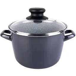 Кастрюля Vitrinor Dolomiti, высокая с крышкой, серая, 16 см, 2 л (1105732)