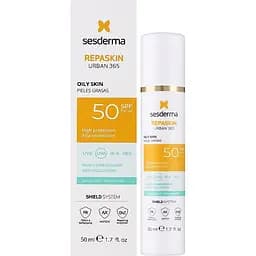 Сонцезахисний крем для обличчя Sesderma Repaskin Urban 365 Cream Oily Skin SPF 50 для жирної шкіри 50 мл