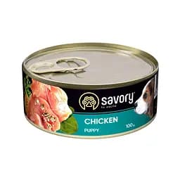 Вологий корм для цуценят Savory з куркою 100 г