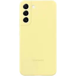 Оригінальний силіконовий чохол Silicone Cover для Samsung Galaxy S22 Yellow Black EF-PS901TYEGRU S901