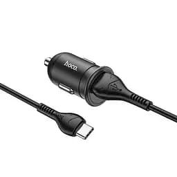 Адаптер автомобільний HOCO Z43 Mighty + Type-C Cable single port car charger 1USB 18W чорний - мініатюра 4