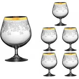 Набір келихів для бренді коньяку Lora Іней 410 мл 6 шт. NGC15SETBRANDY