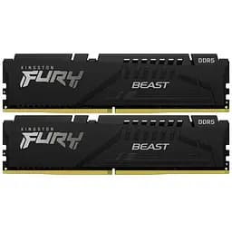 Модуль памяти для компьютера DDR5 64GB (2x32GB) 5600 MHz Fury Beast Black Kingston Fury (ex.HyperX) (KF556C36BBE2K2-64)