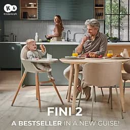 Стільчик для годування 2 в 1 Kinderkraft Fini 2 Grey (KHFINI02GRY0000) - мініатюра 7