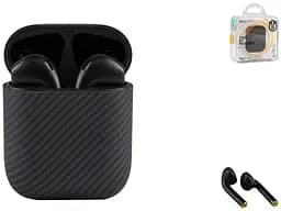 Навушники бездротові Hoco EW41 plus true wireless карбонові чорні (6931474779922) - мініатюра 3