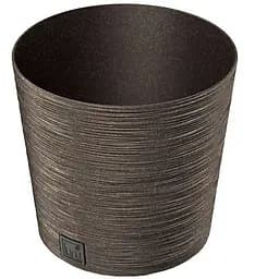 Горщик для квітів Prosperplast Furu Eco Wood з вкладкою 9 л кавовий (57185-4625)