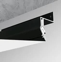 LED профіль для натяжної стелі гарпунна система. Ефект "тіньового шва". 3м KLOODI KLP NAT2951 3 BK - мініатюра 2