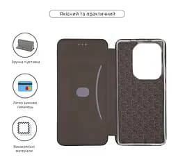 Чехол-книжка для Infinix Note 50 Pro 4G, G-Case, черный, кожаный чехол-книга из экокожи (PU) и TPU, с магнитом, с подставкой и вместительным кардхолдером, противоударный, защита всего корпуса, ArmorStandart (ARM84729) - мініатюра 3