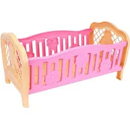 Ліжечко для ляльок Технок, рожеве з синім, 4517