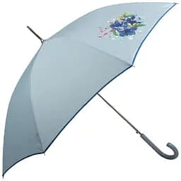 Женский зонт-трость полуавтомат Airton 105 см голубая