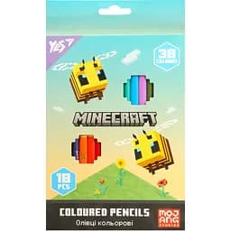 Карандаши цветные Yes Minecraft Spring 18 шт. 36 цветов (290774)