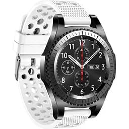 Силіконовий double перфорований ремінець Watchbands для Samsung Gear S3 білий (WB009DUBLEPERFWHITE)