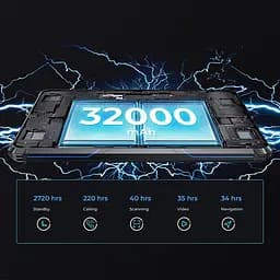 Планшет Oukitel RT7 5G 10.1" FHD+/12GB/512GB/ Dimensity7050/32000mAh/ 48+32Мп/IP69K/NFC/LTE Blue - мініатюра 8
