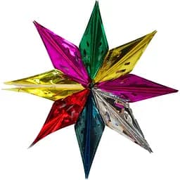 Новорічне прикраса декорація зірка 57 см різнокольоровий ПВХ (610228)