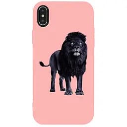 Чохол-накладка Toto Matt TPU 2 mm Print Case Apple iPhone XS Max #36 Blacklion Pink