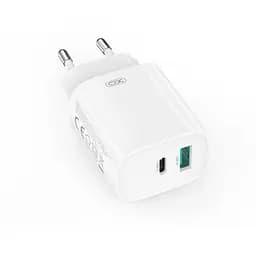 Сетевое зарядное устройство XO CE29 20W 1USB-A+1USB-C Fast Charger with TYPE-C cable (NB-Q231A) Белый