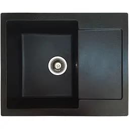 Гранітна кухонна мийка Romzha Janta 62 Antracit (902) з крилом