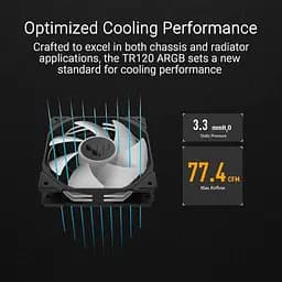 Комплект вентиляторів ASUS TUF GAMING TR120 ARGB REVERSE Fan Triple Pack (90DA00D0-B09020) - мініатюра 10