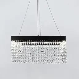 Неймовірна кришталева квадратна люстра з бронзовим обводком h25 Line.F Діаметр 30см