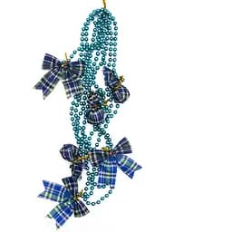 Ялинкова іграшка підвіска з прикрасами 2.7 м синій пластик текстиль (471171-4)