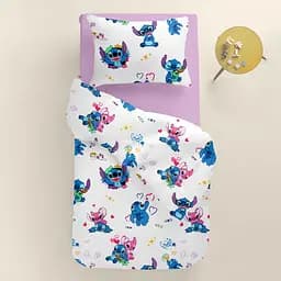 Дитяча постільна білизна Cosas HAPPY STITCH CS4 110х140см (HappyStitchwWhite_46Camellia_140) - мініатюра 2