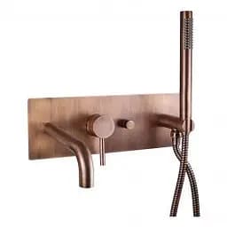 Змішувач для ванни Paffoni Light brushed copper LIG001RMSP, Бронза