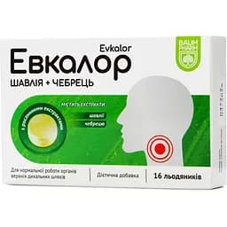 Льодяники Baum Pharm Евкалор шавлія-чебрець 16 шт.