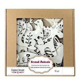 Набір ялинкових прикрас "Казкові звірятка етно" FDZ-532-1, 10 шт