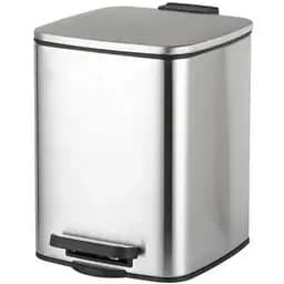 Мусорное ведро Zerix Kubix-TC0106 SS Color с плавным закрытием квадратное 6 л нержавейка (ZX5889) 