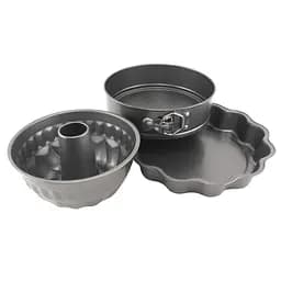 Набір форм деко для випічки з антипригарним покриттям з трьох предметів: кекс, торт, пиріг, A-plus Чорний 84125