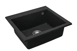 Гранітна кухонна мийка Rea West XL black matt ZLE-00136, Чорний матовий - мініатюра 2