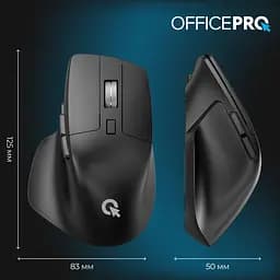 Миша OfficePro M395B Silent Click Ergonomic Wireless Black [144321] - мініатюра 15
