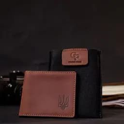 Шкіряна обкладинка на посвідчення учасника бойових дій Grande Pelle 11663 коричневий - мініатюра 8