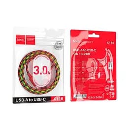 Кабель Hoco Type-C Meridian charging data cable X116 1 м 3A - мініатюра 2