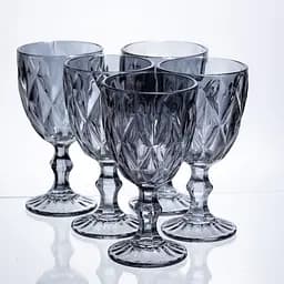 Набор стаканов Fractal 6 штук по 300 мл HP-19-269 для напитков коктейлей шампанского прозрачный Yiwu HP-19-269