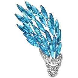 Брошь Веточка голубая