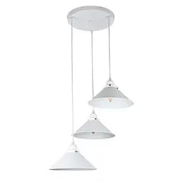 Подвесной светильник E14 Levistella 752839F-3 WH+WH (300), 3 плафона, белый металл, стиль лофт
