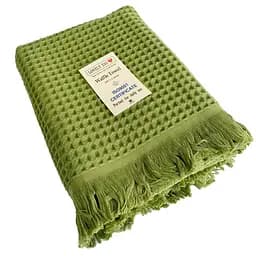 Вафельний рушник Lovely Svi - бавовна-  для ванної, готелів, спа - XXL 90х180 см - Зелений (402443)