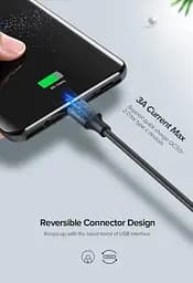 Кабель зарядний Ugreen US287 Type-C 3A 0.25М Black (60114) - мініатюра 4