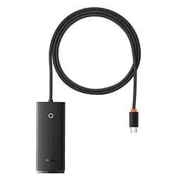 Хаб Baseus Lite Series 4-Port Type-C HUB Adapter Type-C to USB 3.0*4 1m WKQX030401 Black