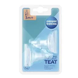 Набір сосок силіконових круглих Canpol 3-х позиційних 2 шт