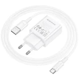 МЗП Borofone BA110A Lemi 7.5W (1USB-A) + кабель USB to Type-C White - мініатюра 6