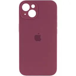 Чехол Silicone Case Full Camera Protective AA для Apple iPhone 13 6.1" Бордовий / Plum