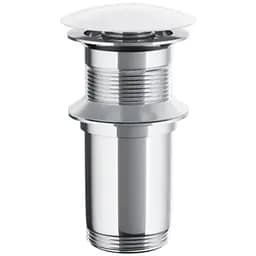 Донний клапан для умивальника Corsan click-clack white без переливу MU03WH, Білий